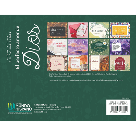 Calendario 2026 – El perfecto amor de Dios Diseños