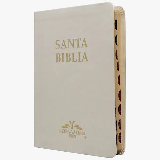 Biblia Reina Valera 1909 Mediana/blanco con índice