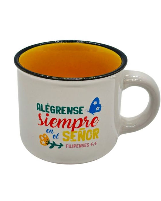 Taza- Pequeñas Bendiciones, 3 onzas: Alégrense siempre en el Señor