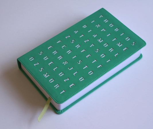 Biblia mediana regalos y premios RVR60 – Acuamarina con sopa de letras – Imitación Piel