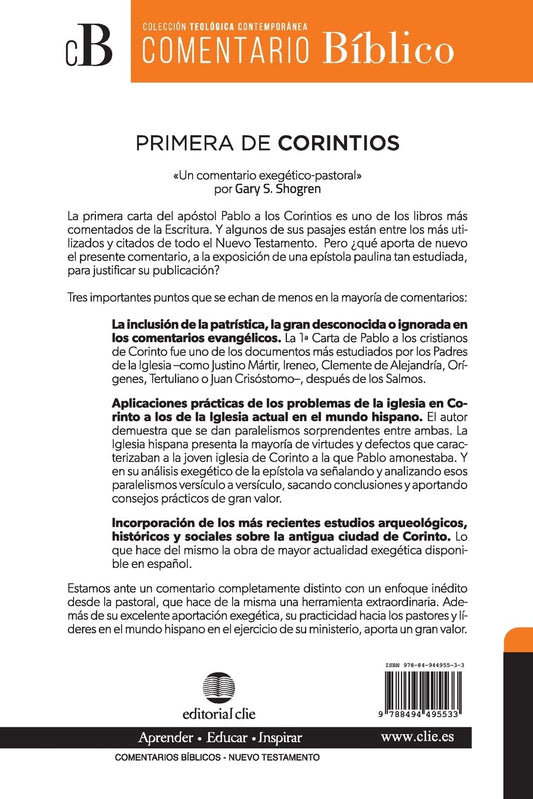 Comentario 1 Corintios / C. exegético pastoral / Gary Shoren