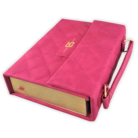 Biblia tipo Cartera con Broche Magnético Compacta RV1960, Rosa Fiucsa