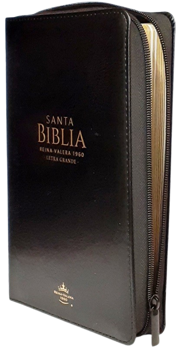 Biblia letra grande negro con cierre RV1960