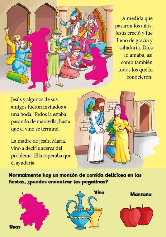 Libro de pegatinas, los milagros de Jesús