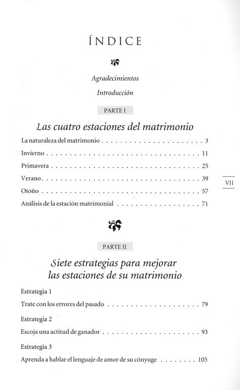 Las cuatro estaciones del matrimonio / Gary Chapman