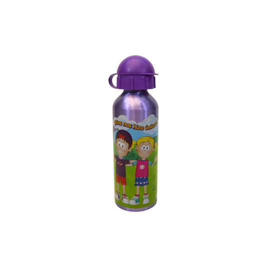 Biper y sus Amigos / Botella de Aluminio para Niños ¡Dios llena de colores mi mundo!