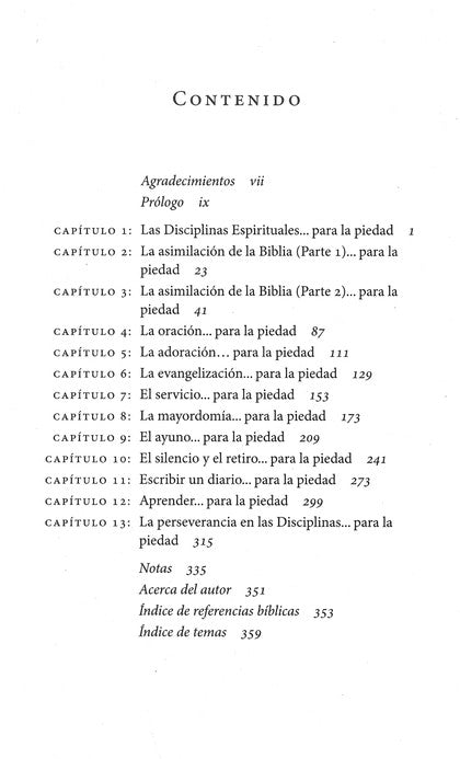 Disciplinas espirituales para la vida cristiana / Donald S. Whitney