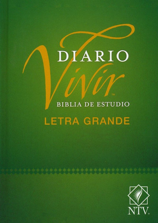 Biblia de Estudio Diario Vivir Letra Grande NTV con índice - Tapa Dura