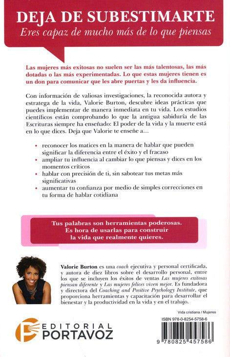 Las mujeres exitosas hablan diferente/ Valorie Burton
