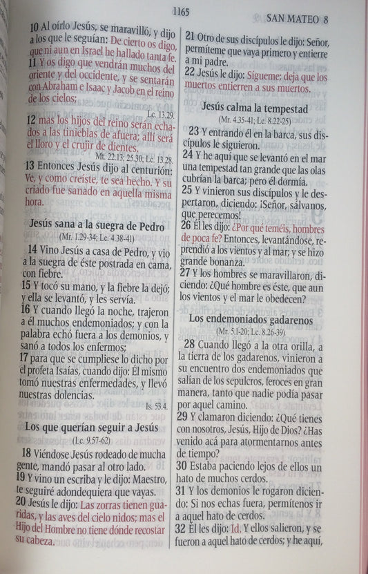 Biblia 12 Pts / Imitación Piel Lila / Canto Rosa / RV1960