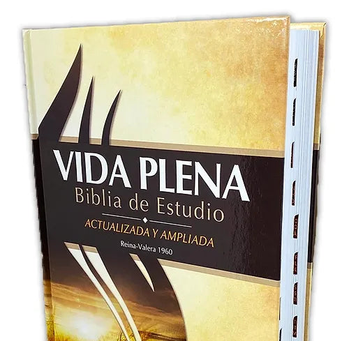 Biblia de Estudio Vida Plena tapa dura con indice / RV1960 /Actualizada y Amplia