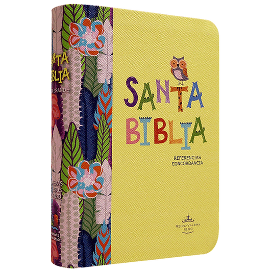 Biblia compacta amarilla con Buho