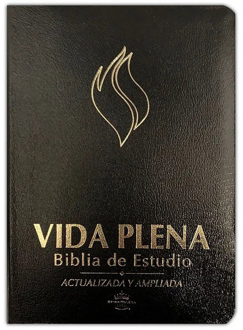 Biblia de Estudio Vida Plena Piel Fabricada Negro / RV1960