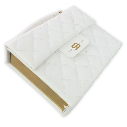 Biblia cartera con broche magnético RVR60 (Blanco) Imitación Piel