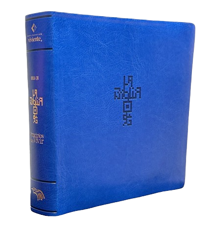 Biblia QR NTV azul Principios de vida
