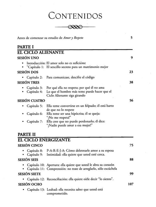 Amor y respeto guía de estudio / Dr. Emerson Eggerichs