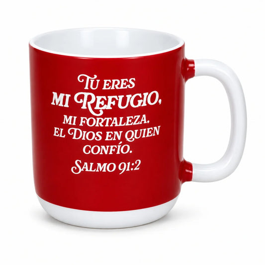 Taza Luz de cerámica 12 onzas / Tu eres mi refugio
