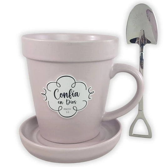 Taza Sembrador 14 oz / Confía en Dios - Proverbios 3:5
