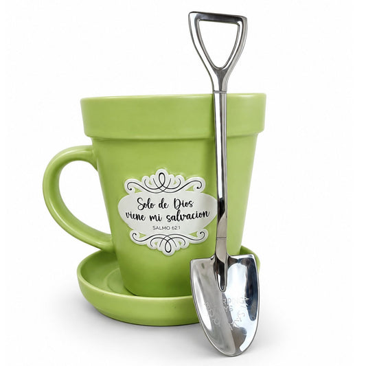 Taza Sembrador 14 oz / Solo de Dios - Salmos 62:1