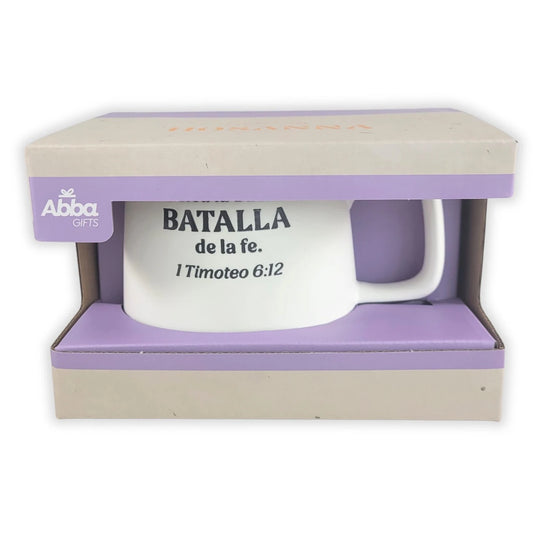 Taza de 20 onzas, Colección Hosanna - “Pelea la buena batalla de la fe”