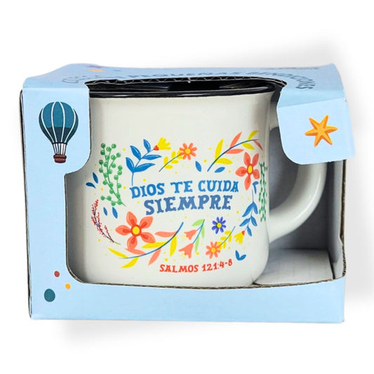 taza- Pequeñas Bendiciones 3 onzas: Dios te cuida siempre