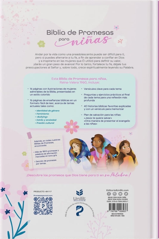 Biblia de promesas para niñas RVR60 – Tapa dura / Unilit