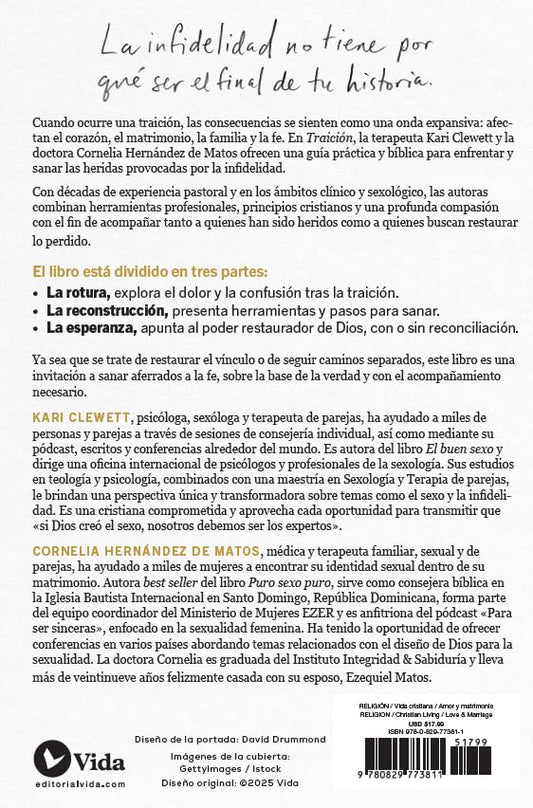 Traición: Cómo sobrevivir la infidelidad de tu pareja/ Kari Clewett- Cornelia Hernández de Matos