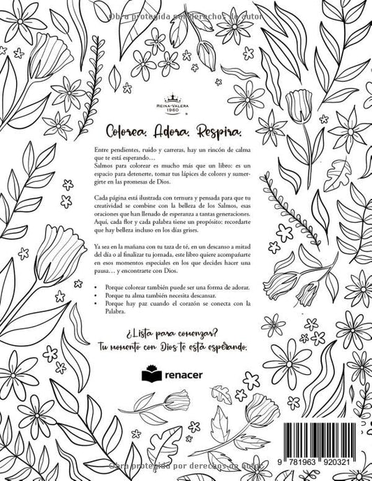 Salmos para colorear: Adora a través del arte/ Renacer