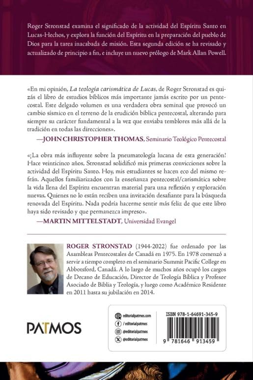 La teología carismática de Lucas/ Roger Stronstad