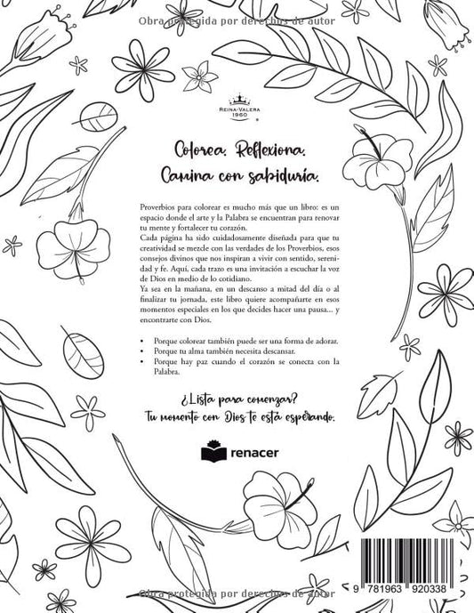 Proverbios para colorear: Encuentra sabiduría en cada página/ Renacer