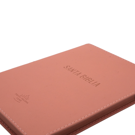 Biblia Mediana RVR60 (Rosa palo / Canto bronce / Piel genuina)