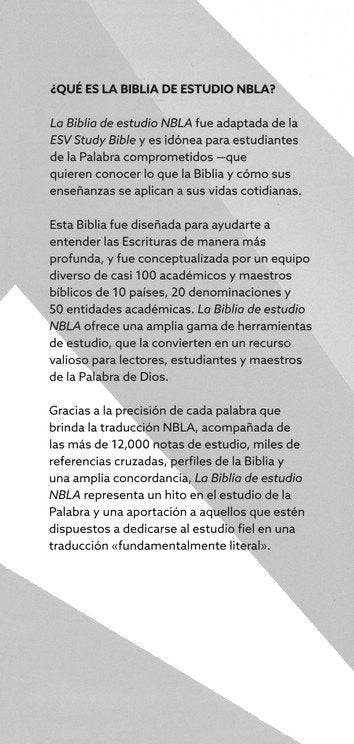 Biblia de estudio NBLA/ Tapa Dura