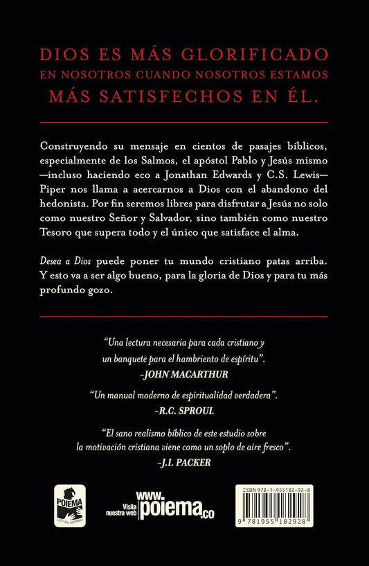 Desea a Dios / John Piper / Poeima
