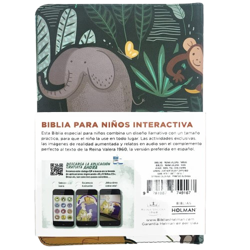 Biblia para niños interactiva RVR60 – Verde – Edición limitada – Cierre