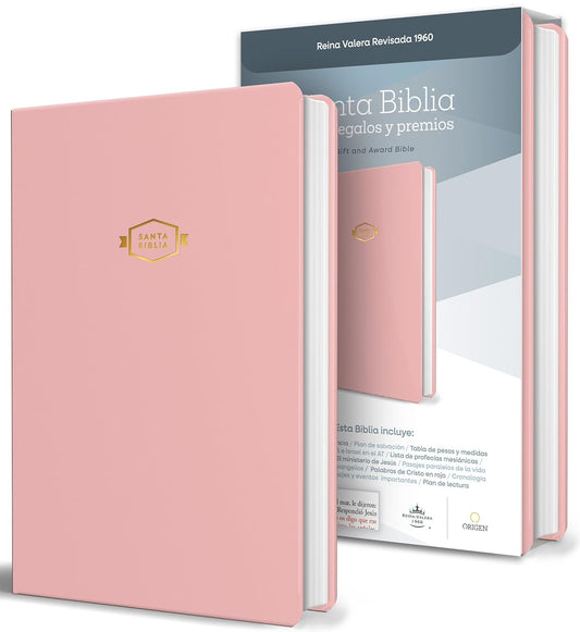 Biblia regalos y premios RVR60 – Rosa – Imitación Piel/ Origen