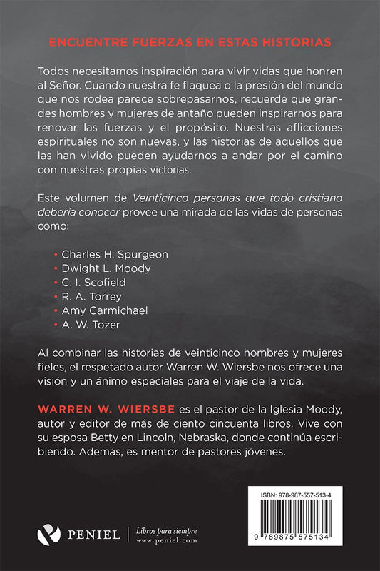 25 Persona Que Todo Cristiano Debería Conocer/ Warren W. Wiersbe/ Peniel