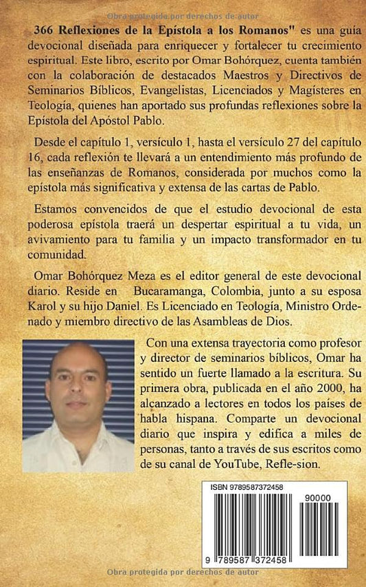 366 Reflexiones de la epístola a los romanos/ Omar Bohórquez