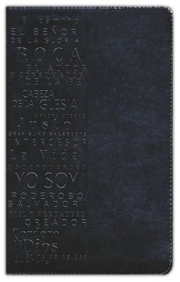 Biblia RVR 1960 letra grande tamaño manual negro nombres de Dios