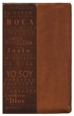 Biblia RVR 1960 letra grande tamaño manual canela nombres de Dios