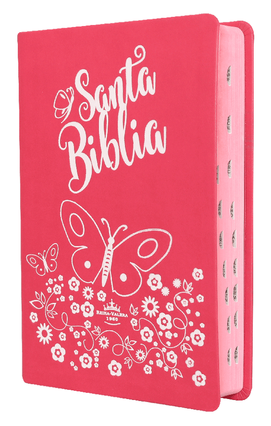 Biblia mediana letra grande RV 1960 / Rosa Fucsia