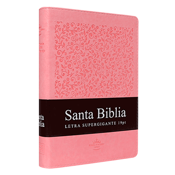 Biblia Letra Supergigante / Imitación Piel Rosa / Indice / RV1960