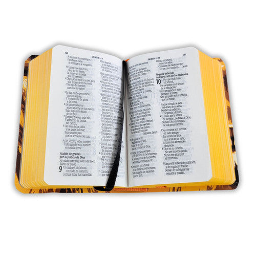 Biblia mini bolsillo RVR60 – Cara león dorado – Semiflexible
