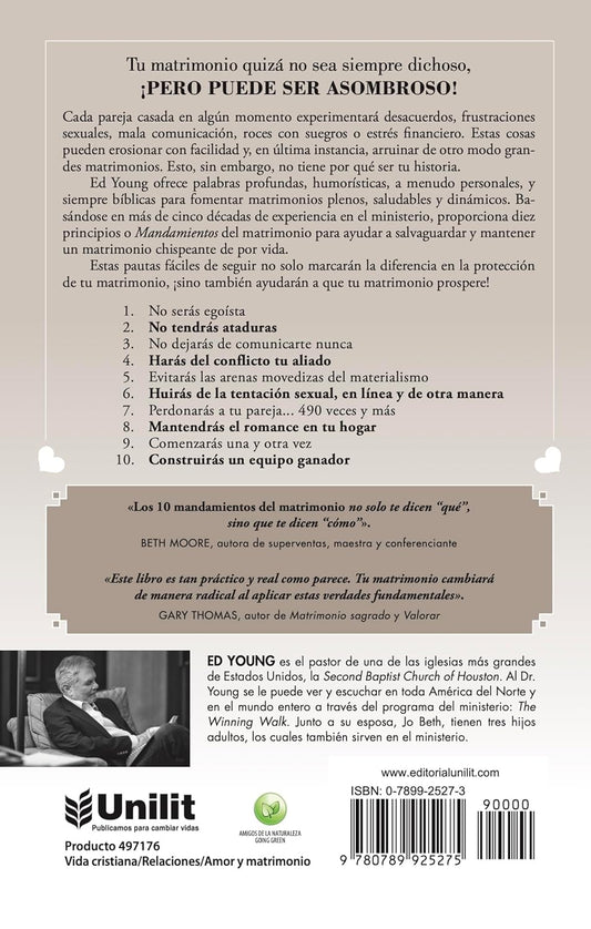 Los 10 Mandamientos del Matrimonio / Ed Young / Unilit