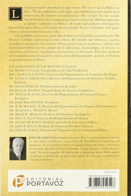 Piense conforme a la Biblia/ John MacArthur