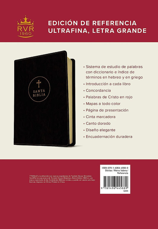 Biblia de referencia ultrafina letra grande RVR60 – Negro