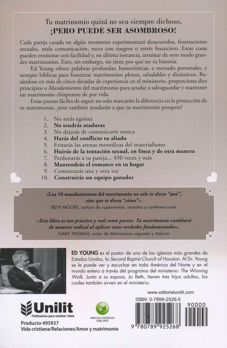 10 mandamientos del matrimonio/ Ed Young