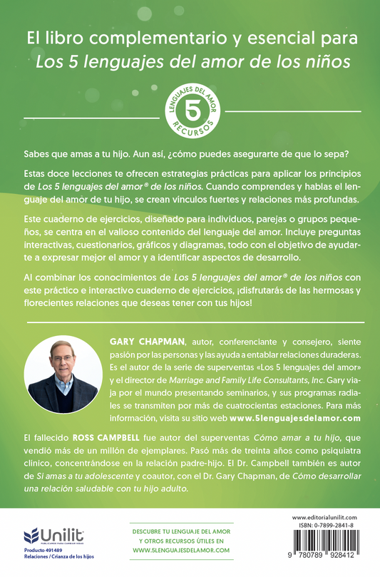 Los 5 lenguajes del amor edición para los niños – Cuaderno de ejercicios/ Gary Chapman