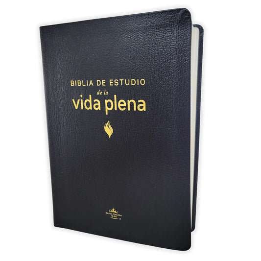 Biblia de Estudio RVR1960 Vida Plena / Piel Fabricada, Negro