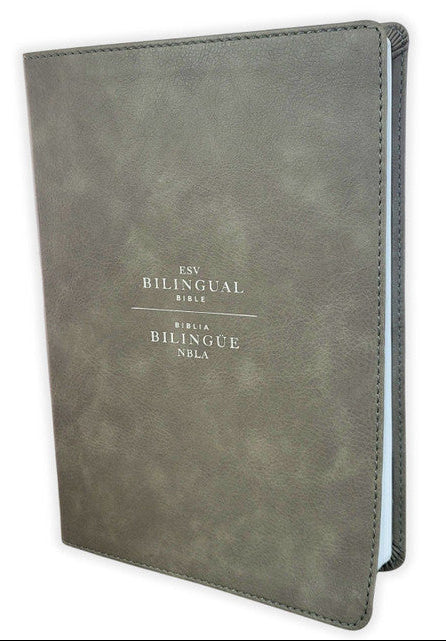 Biblia Bilingüe ESV English Standard Versión/NBLA Nueva Biblia de las Américas, imit piel, gris