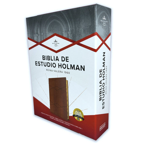 Biblia de Estudio Holman RV1960 imit. piel café con índice